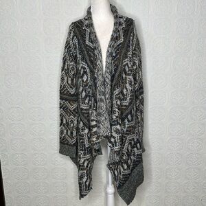 Anthropologie Sweater | Staring at Stars Anthro Aztec Drape Front Cardig…